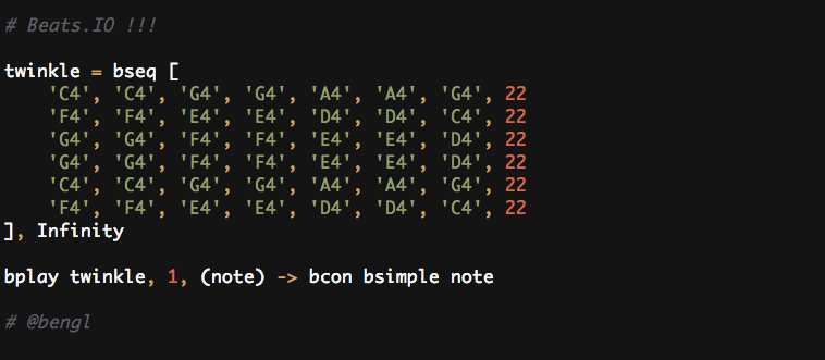 Twinkle Twinkle in Beats.IO